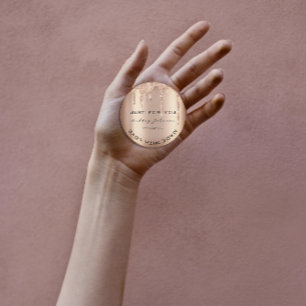 Sticker Rond Merci de Parties scintillant Rose Or fabriqué par