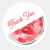 Sticker Rond Merci de pastèque (Devant)