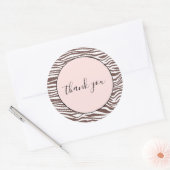 Sticker Rond Merci de Poster de animal Brown (Enveloppe)