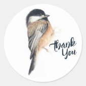 Sticker Rond Merci de poulet (Devant)