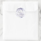 Sticker Rond Merci de prune floral roux (Sac)