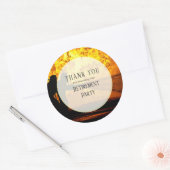 Sticker Rond Merci de retraite des pompiers flammes (Enveloppe)