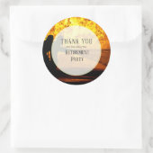 Sticker Rond Merci de retraite des pompiers flammes (Sac)