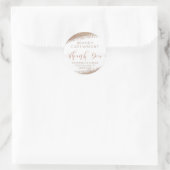 Sticker Rond Merci de script élégant de la Parties scintillant  (Sac)