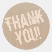 Sticker Rond Merci de script moderne Carton simple (Devant)