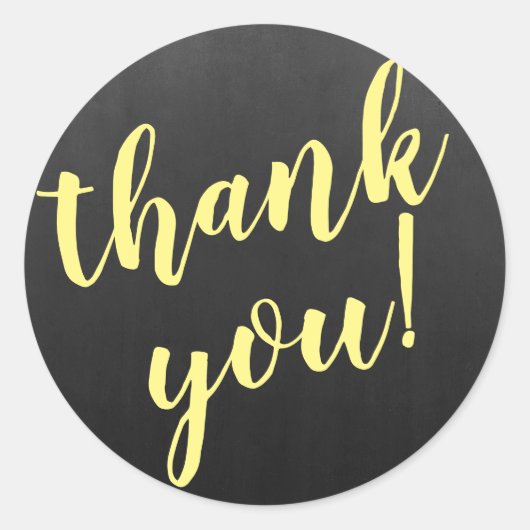Sticker Rond Merci de script moderne Simple Blackboard (Devant)