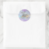 Sticker Rond Merci de script or aquarelle abstrait (Sac)