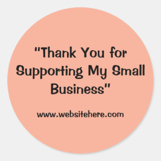 Sticker Rond « Merci de soutenir ma petite entreprise »