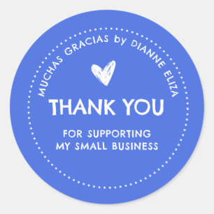 Sticker Rond Merci de soutenir ma petite entreprise