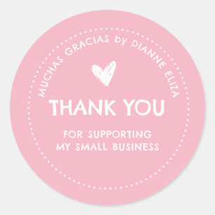 Sticker Rond Merci de Soutenir Ma Petite Entreprise