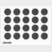 Sticker Rond Merci de tableau de bord du Baby shower d'hiver (Feuille)