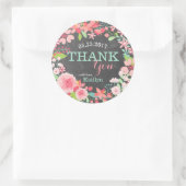 Sticker Rond Merci de tableau de bord rose blanc (Sac)