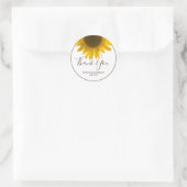 Sticker Rond Merci de tournesol Favor Cadeau (Sac)