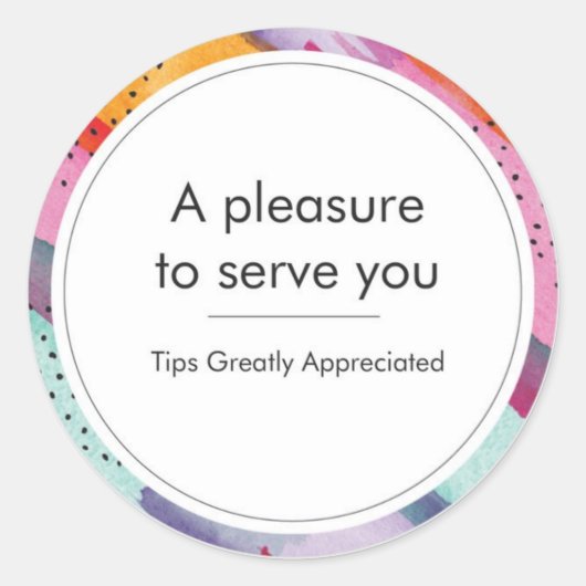 Sticker Rond Merci De Vous Servir (Pilote De Livraison) (Devant)