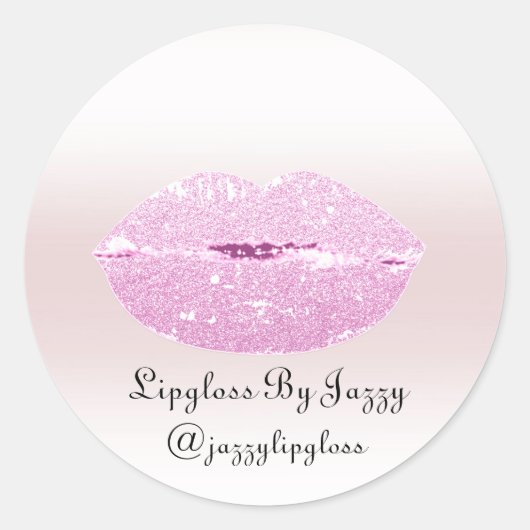 Sticker Rond Merci d'emballage de maquillage Lipgloss Parties s (Devant)
