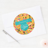 Sticker Rond Merci d'entreprise Abstrait de couleur Boldy (Enveloppe)