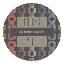 Merci d'entreprise Brown coloré géométrique