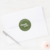 Sticker Rond Merci d'entreprise Olive Green Bold (Enveloppe)