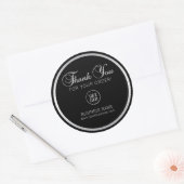 Sticker Rond Merci d'entreprise Silver | Ajouter un LOGO (Enveloppe)