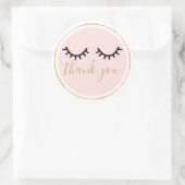 Sticker Rond Merci des cils noirs (Sac)