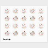 Sticker Rond Merci des Poppies orange (Feuille)