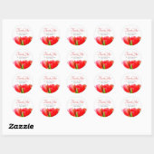 Sticker Rond Merci des Tulipes rouges (Feuille)