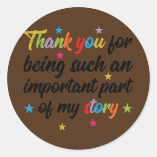 Sticker Rond Merci D'Être Un Enseignant Si Important