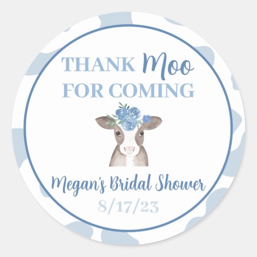 Sticker Rond Merci d'être venu (Devant)