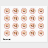 Sticker Rond Merci D'Être Venu À Mon Bat mitzvah Photo (Feuille)