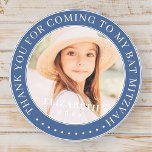 Sticker Rond Merci D'Être Venu À Mon Bat mitzvah Photo<br><div class="desc">Ce design simple et classique est composé de typographie serif et d'ajouter une photo personnalisée. Merci d'être venu au Bat mitzvah.</div>