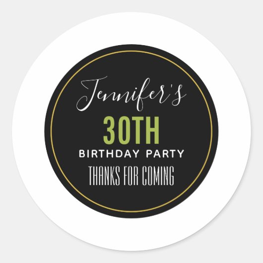 Sticker Rond Merci d'être venu modèle (Devant)