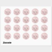 Sticker Rond Merci Diamond Nom Mariage Bridal Sweet16e (Feuille)