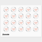 Sticker Rond Merci Doodle Wreath (Feuille)