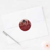 Sticker Rond Merci D'Or Pour Choisir Le Logo Rose Bourgogne (Enveloppe)