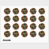 Sticker Rond Merci d'or Star Burst (Feuille)