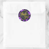 Sticker Rond Merci d'or Star Burst (Sac)