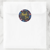 Sticker Rond Merci d'or Star Burst (Sac)