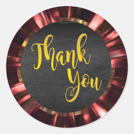 Sticker Rond Merci d'or Star Burst (Devant)