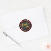 Sticker Rond Merci d'or Star Burst (Enveloppe)