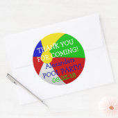 Sticker Rond Merci du Beach Ball Pool (Enveloppe)