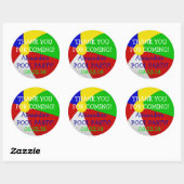 Sticker Rond Merci du Beach Ball Pool (Feuille)