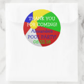 Sticker Rond Merci du Beach Ball Pool (Sac)