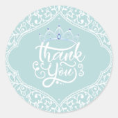 Sticker Rond Merci du Royal Princess Party (Devant)