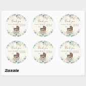 Sticker Rond Merci Elégant aquarelle Eucalyptus Feuilles (Feuille)