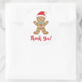 Sticker Rond Merci en pain d'épices de Noël (Sac)