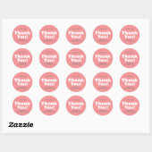 Sticker Rond Merci Entreprise Nom Site Web Pink Grey (Feuille)