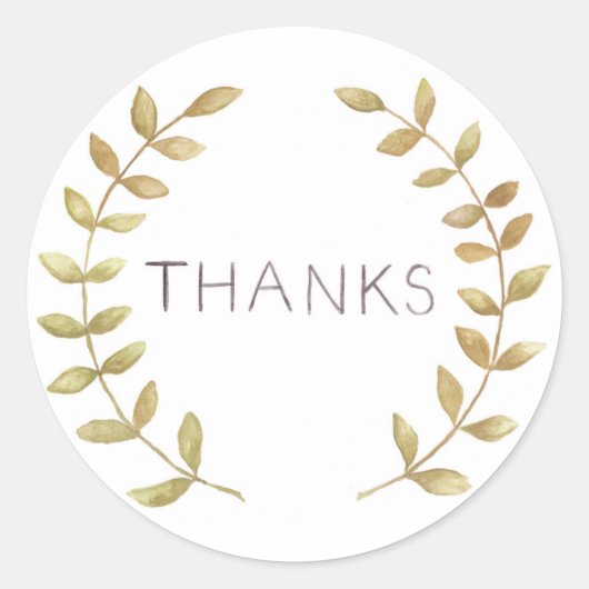 Sticker Rond Merci Enveloppe Seal (Devant)