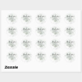 Sticker Rond Merci eucalyptus succulent mariage (Feuille)