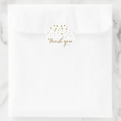 Sticker Rond Merci Faux Gold Confetti (Sac)