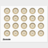 Sticker Rond Merci | Faux Gold Foil (Feuille)